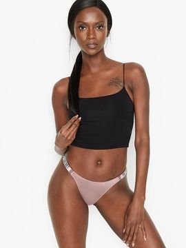 Трусики Victoria's Secret Very Sexy Purple стрінги з камінням, S