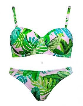 Купальник Lidea бандо з чашками тропічний, 90D+XL