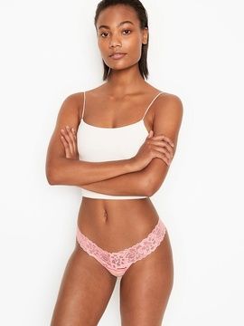 Трусики Victoria's Secret Stripe стрінги бавовняні, XS