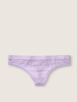 Трусики Victoria's Secret Pink Purple стрінги мереживні, XS