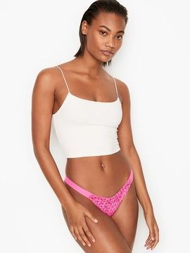 Трусики Victoria's Secret Pink / Berry бразільяни мереживні, XS
